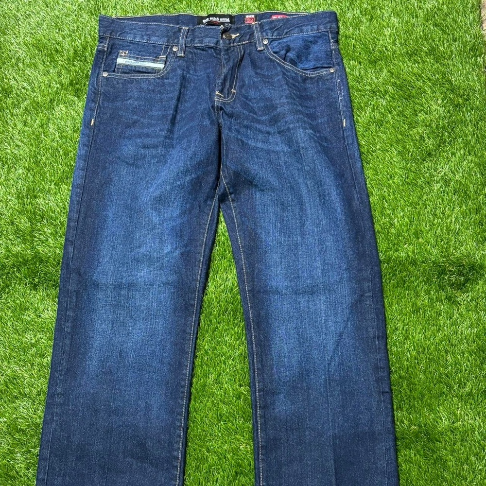 Ecko Unltd. Men's Navy and Blue Jeans